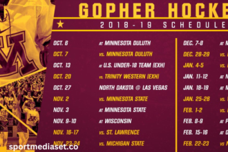 MN Gophers Men's Hockey Schedule