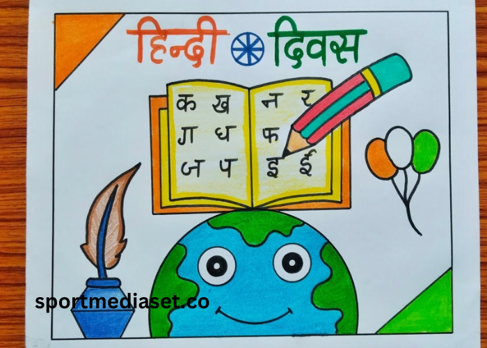 drawing32vgnys17ye= Hindi Diwas Poster